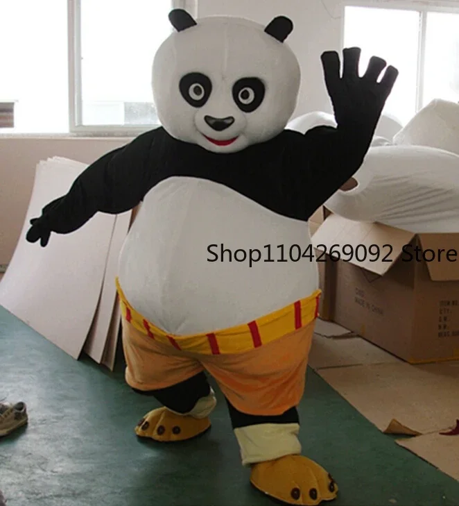 Pluche Panda Mascotte Kostuums Wandelen Cartoon Cosplay Kleding EVA Helm Masker Pop Themafeest Verjaardag Karakterkostuums