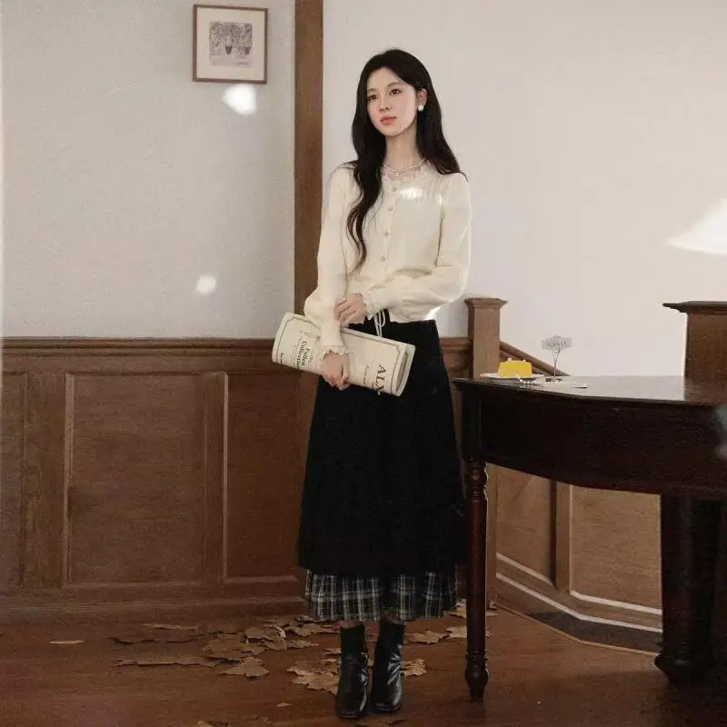 حار فتاة الربط تنورة الأميرة موضة عادية مثير تنورة طويلة تنوعا ربيع الخريف الملابس ارتداء خارج الفتاة هدية جديد