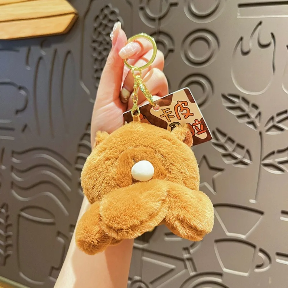 New Octopus Blowing Bubbles Capybara Doll Keychains Cartoon Cute School Bag Pendant Plush Gift Plush Keyring