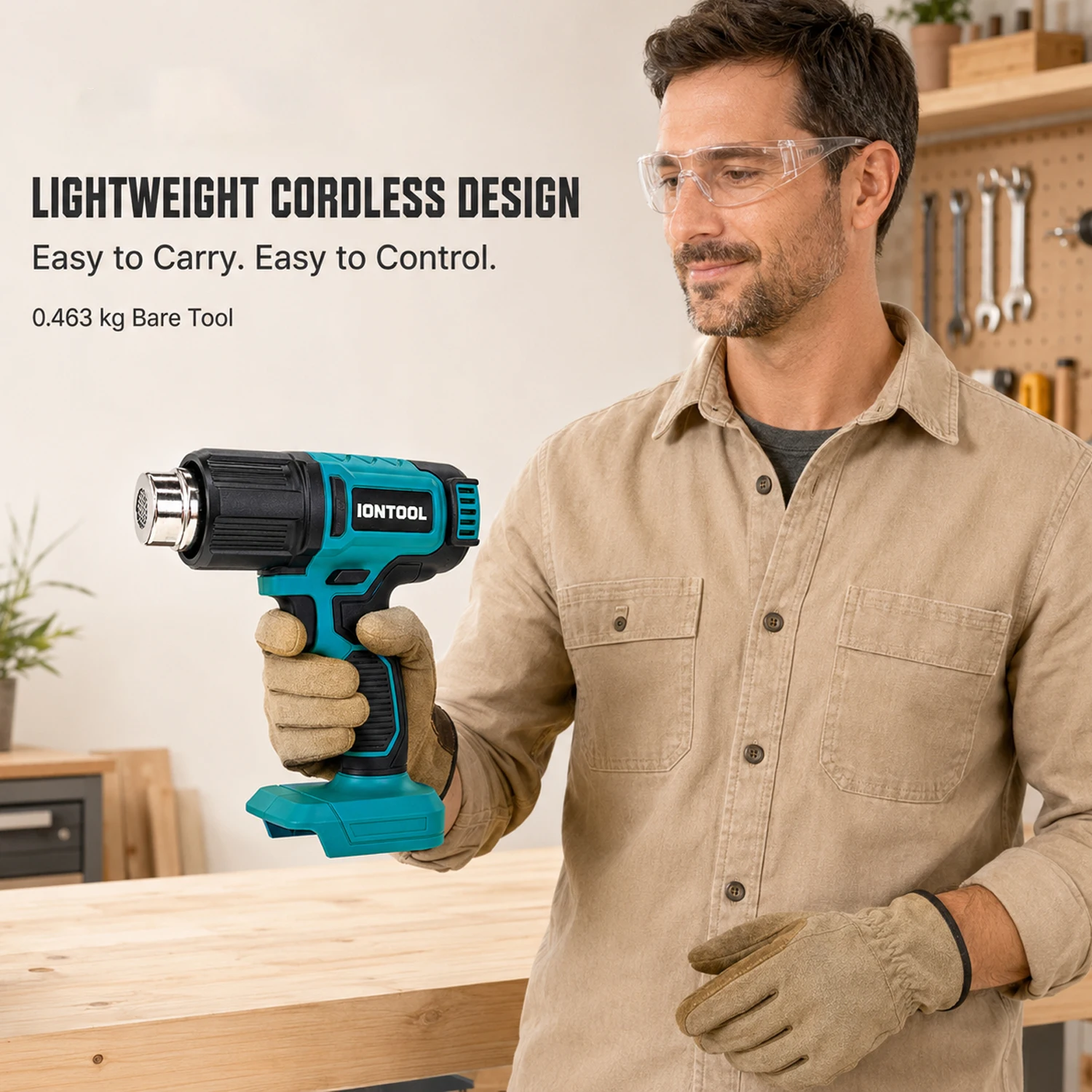 IONTOOL 250/500LPM 550 ℃   コード - Cordless Heat Gun For Shrink Tubing のレビューと価格