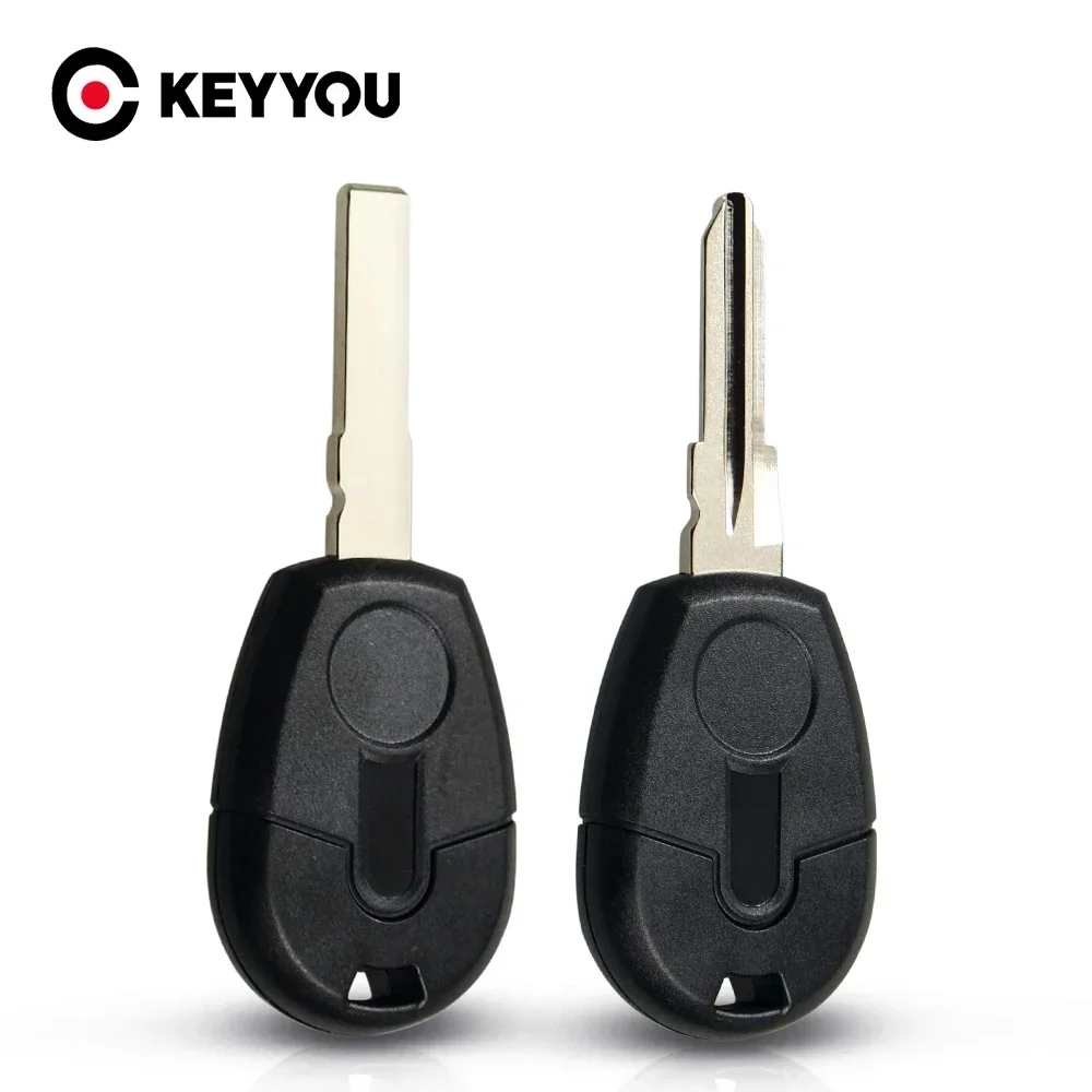 KEYYOU 10PCS Transponder Chip Key Shell สําหรับ Fiat Positron EX300 Punto Stilo Seicento Doblo Bravo 500 Ducato SIP22/GT15R