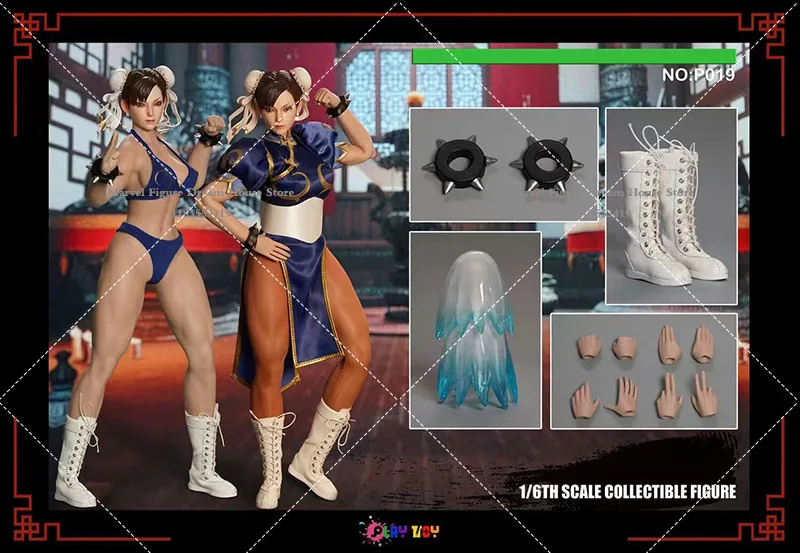 In Stock PLAY TOY P019 1/6 Scale Collectible Special Investigator Fighting Goddess Chun Li 12''  Full Set Action Figure Model