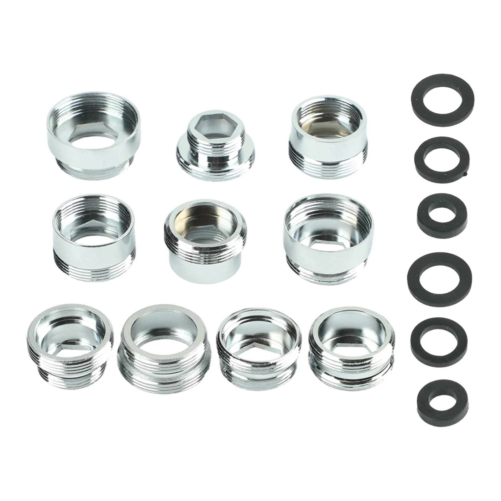 Faucet Adapter Set 10 Pieces Stainless Steel for Connecting Garden Hoses to For Kitchen Faucets Easy Installation