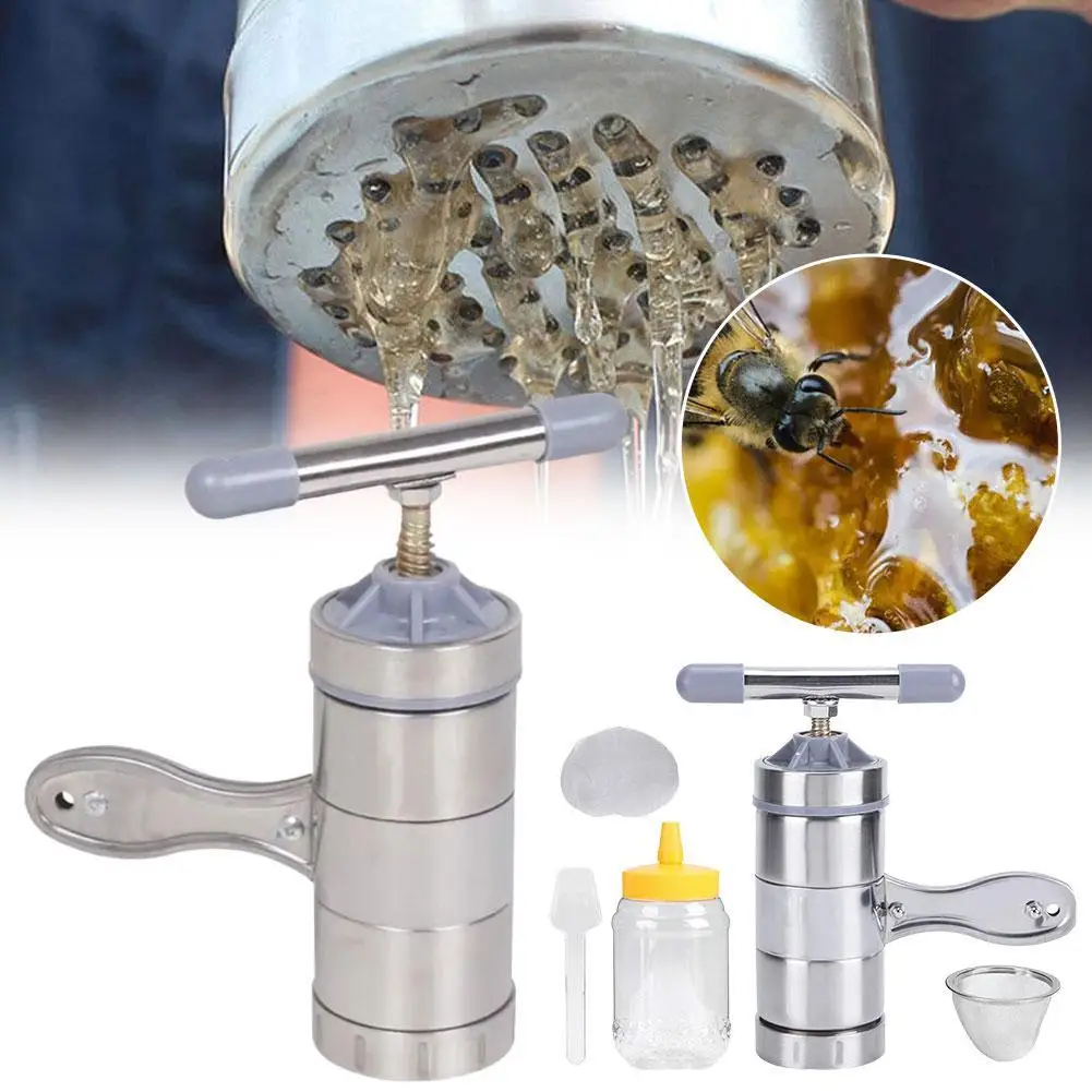 

Multi Purpose Stainless Steel Honey Press Filter Small Stress Honey Press Controls Convenient Handheld Liberty Household Op F8T9