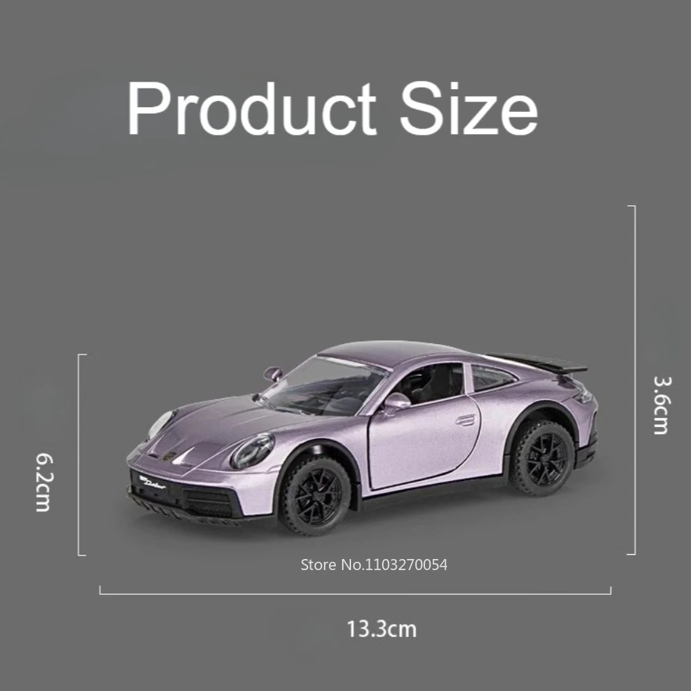 1:32 911 DaKar aleación Diecast modelo coches de policía juguetes en miniatura sonido luz tirar hacia atrás puertas de cuerpo de Metal vehículos abiertos regalo para niños