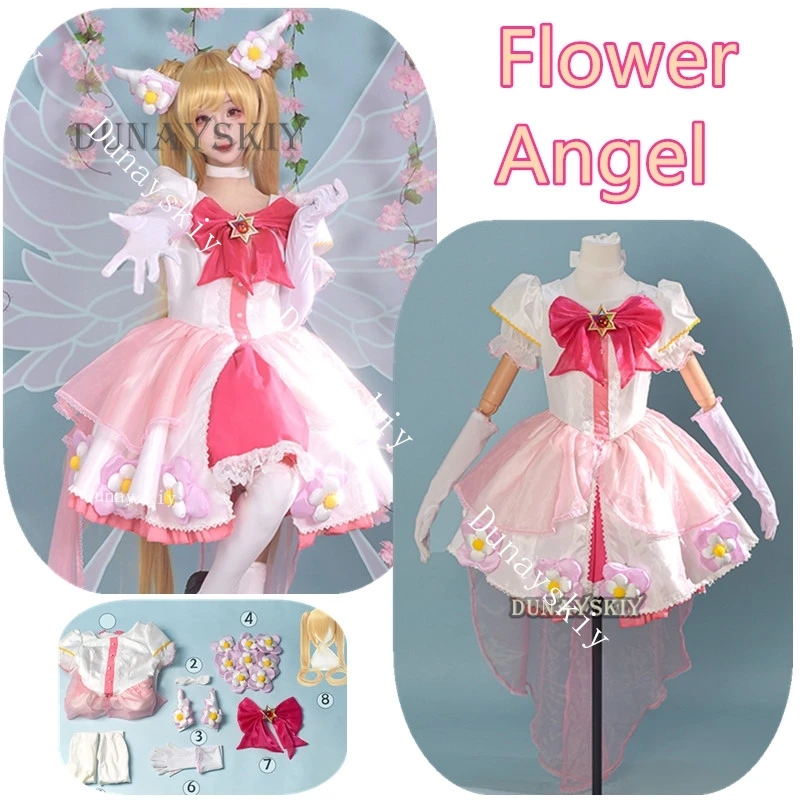 Anime Flower Angel Cosplay Costume Xia An An Role Women Girl Playing Party Evening Lolita Dress New Skin Dropshipping