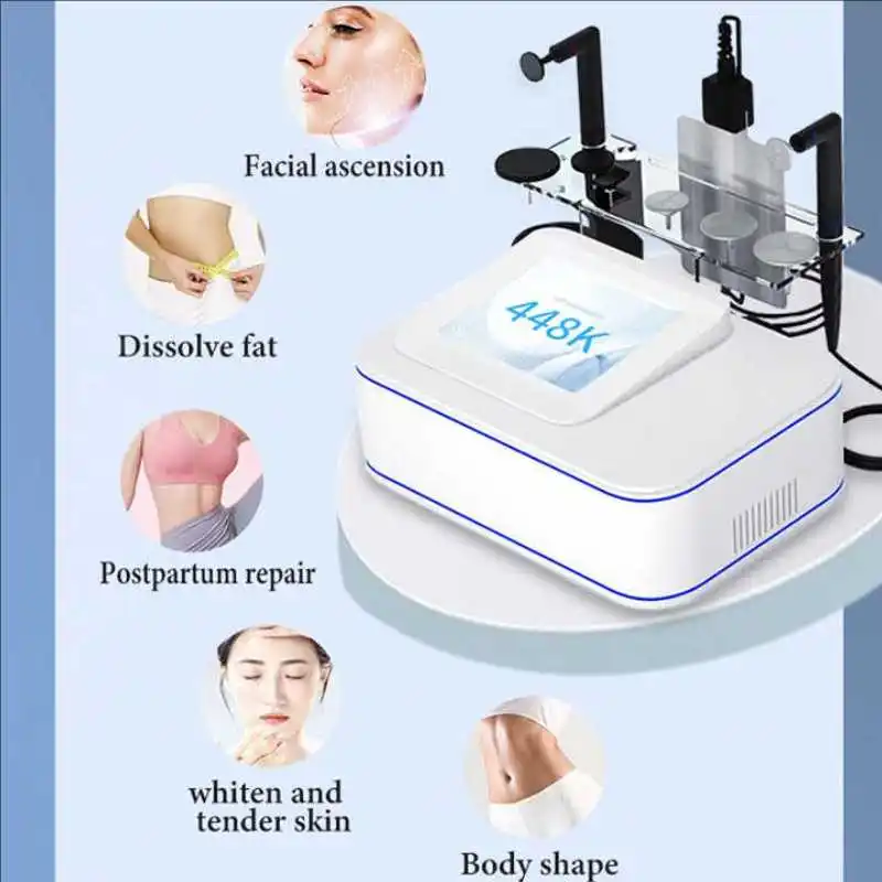 Tecar Therapy Equipment 448K RF Machine for Skin Tightening Muscle Recovery and Physiotherapy Treatment Applications