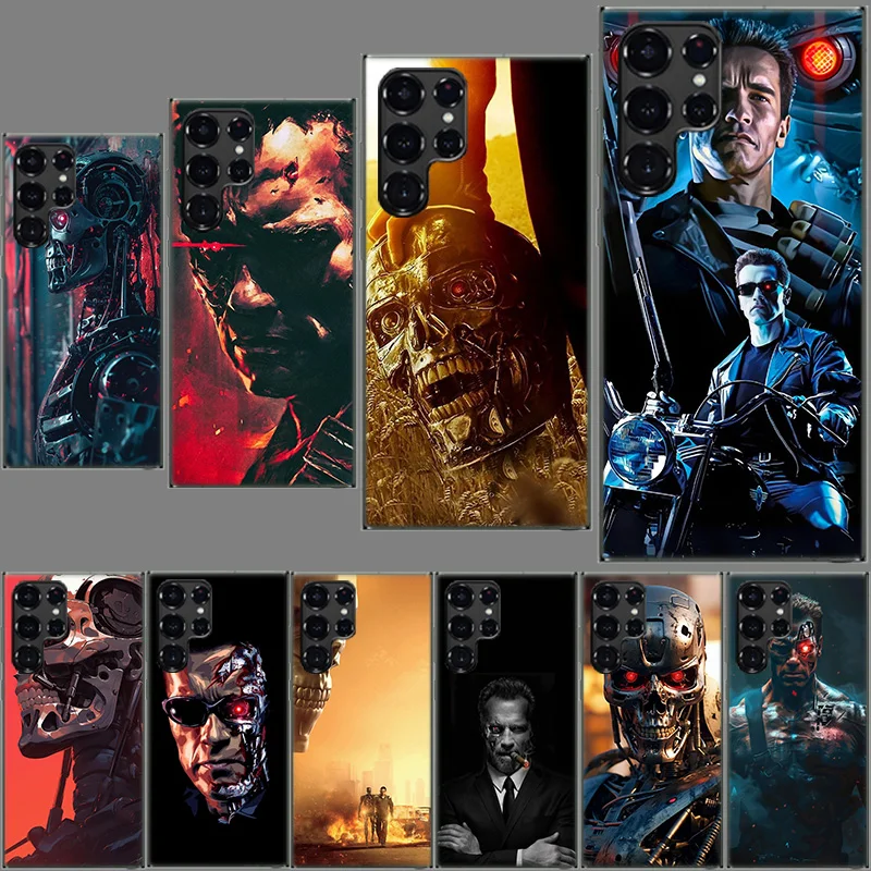 Funda de teléfono Arnold Schwarzenegger Terminator para Samsung Galaxy S24 S23 S21 S20 FE S22 S26 Ultra S25 Edge S10 Plus, funda transparente TP