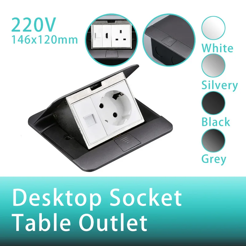 

Hidden Ground PLUG Socket,Power Sockets With USB Charge Port,16A Russia Eu FR HDMI Standard POP-UP Floor Outlets 146x120mm