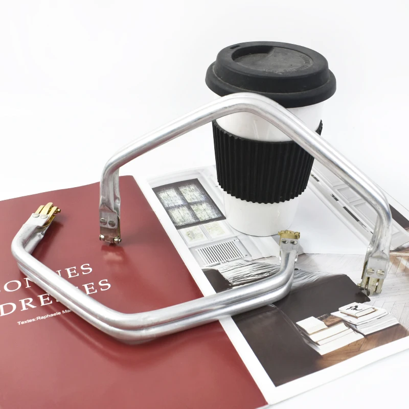 

1Pc Metal Purse Frame Kiss Clasp Aluminium Tube Bag Handle DIY Clutch Wallet Clamp Hardware Accessories for Handbags Handles