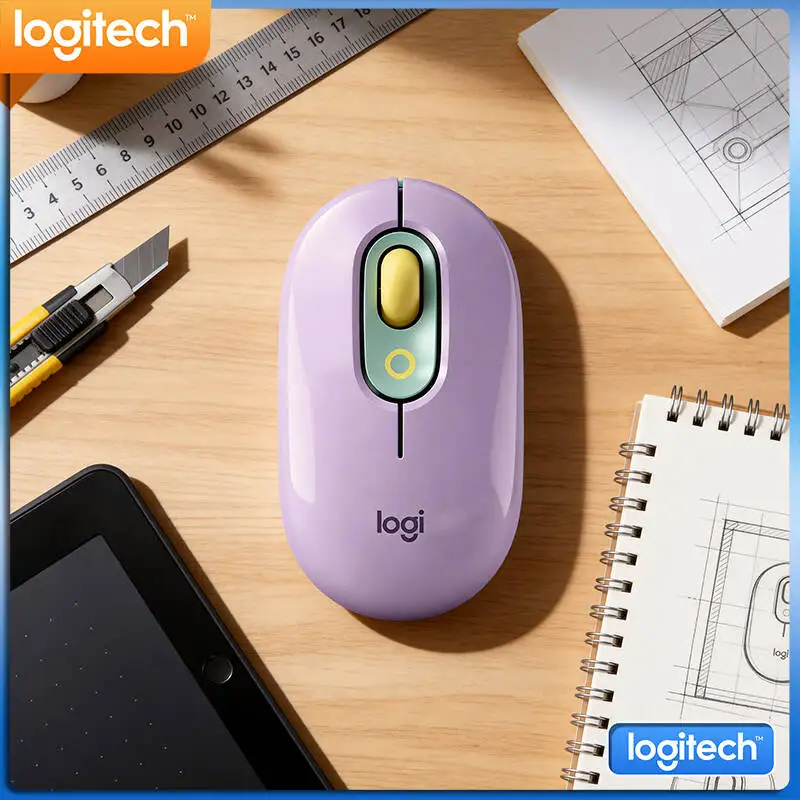 

Беспроводная мышь Logitech M350 POP Pebble с магнитным приемником, высокоточным отслеживанием и тонким дизайном для ежедневных поездок и ношения в рюкзаке
