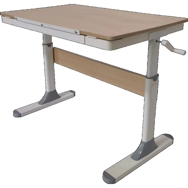 Manual lift  Hand-cranked home study table