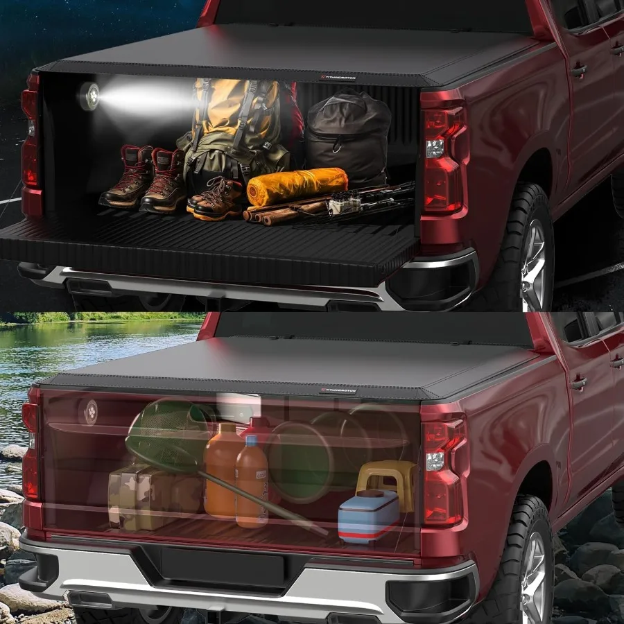 غطاء تونيو لسرير الشاحنة رباعي الطي ناعم لـ 20092014 F150 Styleside 6.5FT 79 بوصة تصميم 4 أضعاف مع سهولة التركيب والطقس