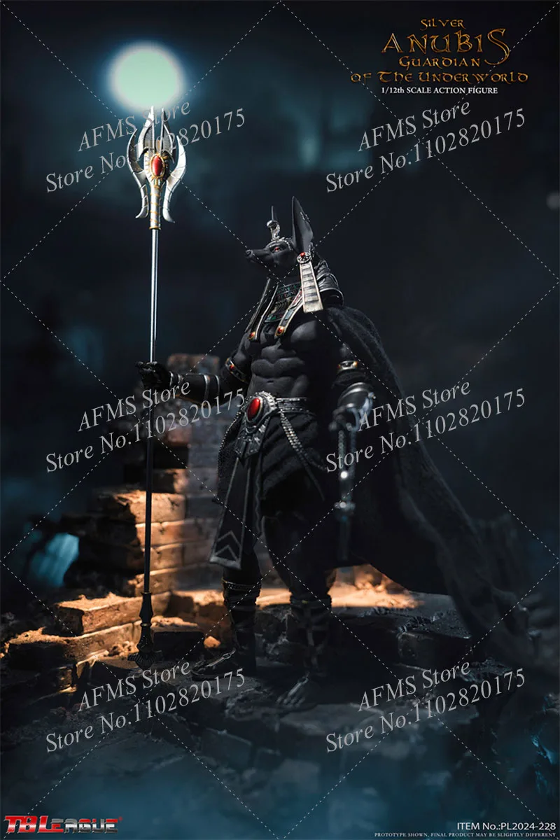 PL2024-228 1/12 Scale Collectible Figure Anubis The Ancient Egyptian Myth Of The Grim Reaper Silver 6