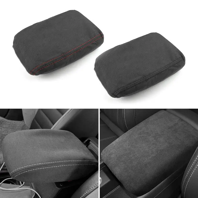 For VW Golf 6 MK6 2010 2011 2012 2013 Soft Suede Leather with elastic band Interior Center Control Armrest Box Cover Trim