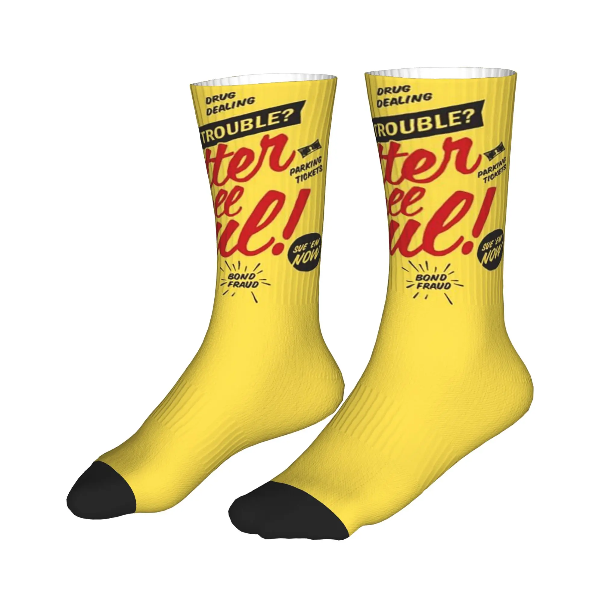 

All Seasons Stockings Better Call Saul Saul Goodman Sport Socks Casual Middle Tube Socks for Men Women Christmas Gifts