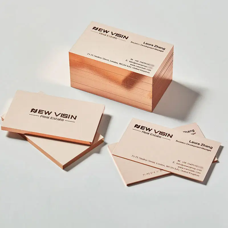 200 pieces (custom)Design Customized Rose Foil Stamping Business Card Luxurious Thank You Cards With Logo Factory Pric