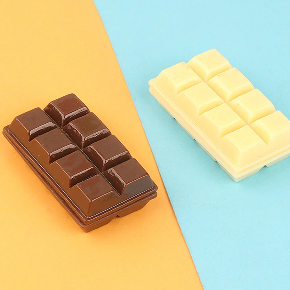 4 Pcs Chocolate Ornaments Desktop Model Simulated Decorative Multi-function Fake Tabletop