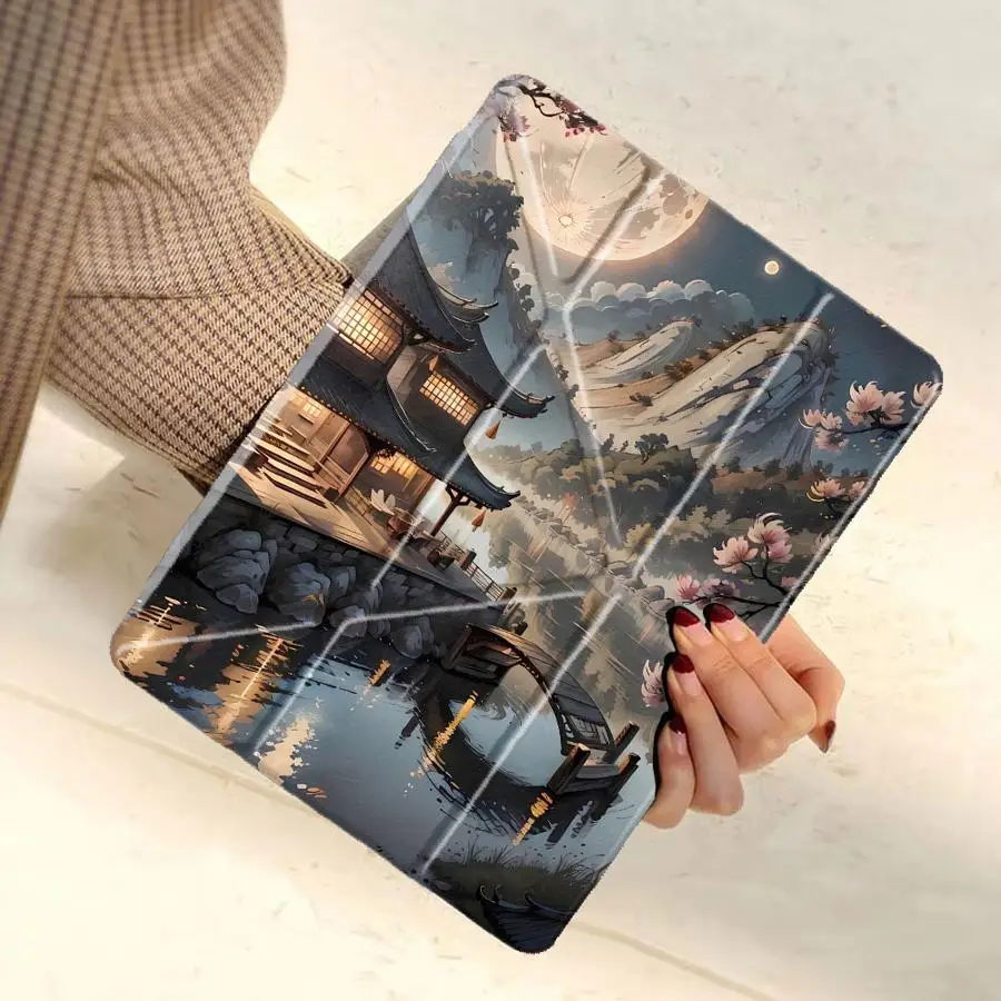 Traditional Style Architecture Tablet Case For iPad Air 4 5 M3 M2 M4 11inch Mini 6 7 Pro 2025 Pro 11th 10th 9th 8th 7th 12.9inch