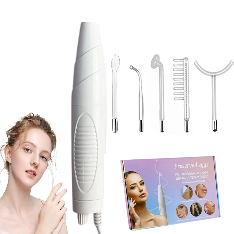 عصا علاج الوجه عالية التردد، جهاز العناية بالبشرة المنزلي، آلة العناية بالجمال المحمولة، الأدوات المنزلية