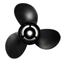 For Evinrude Johnson 15-35HP 778863 / 175191 Aluminum Alloy 10 x 13 Marine Outboard Propeller 3 Blades 14 Spline Tooth Black