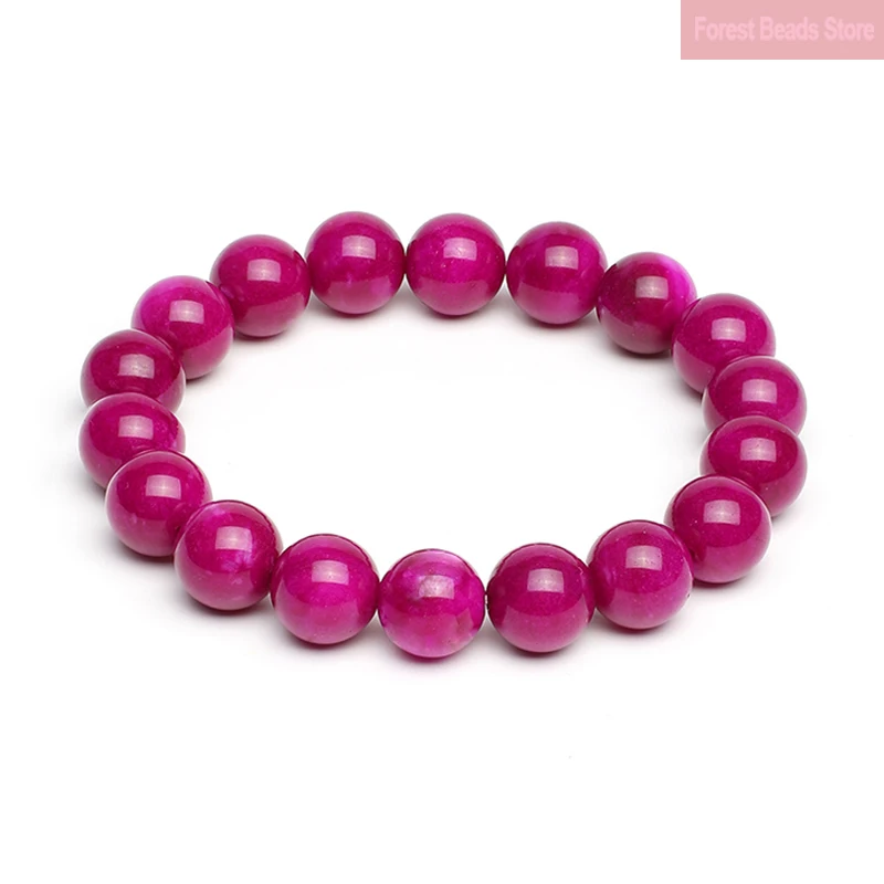 Natural Purplish Red Chalcedony Jasper Bracelet Men Charms Beaded Bracelets Women Yoga Buddha Chain Bangles Jewelry 6/8/10/12mm