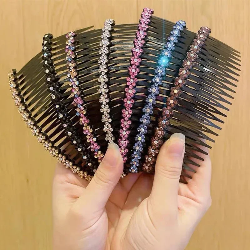 Korean Hair Comb Hair Side Comb Straight Teeth Hair Hairpins Hairs Side Clip Bridal Wedding Veil Comb Hairs Accessories Headwear