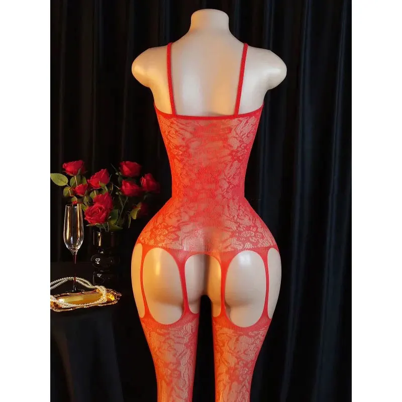 For Adult Sex Crotchless Set 18 Porn Mesh Lingerie Full Open Bra Sexy Clothes Women lingerie Hot Bodystockings New Erotic Tights image 5