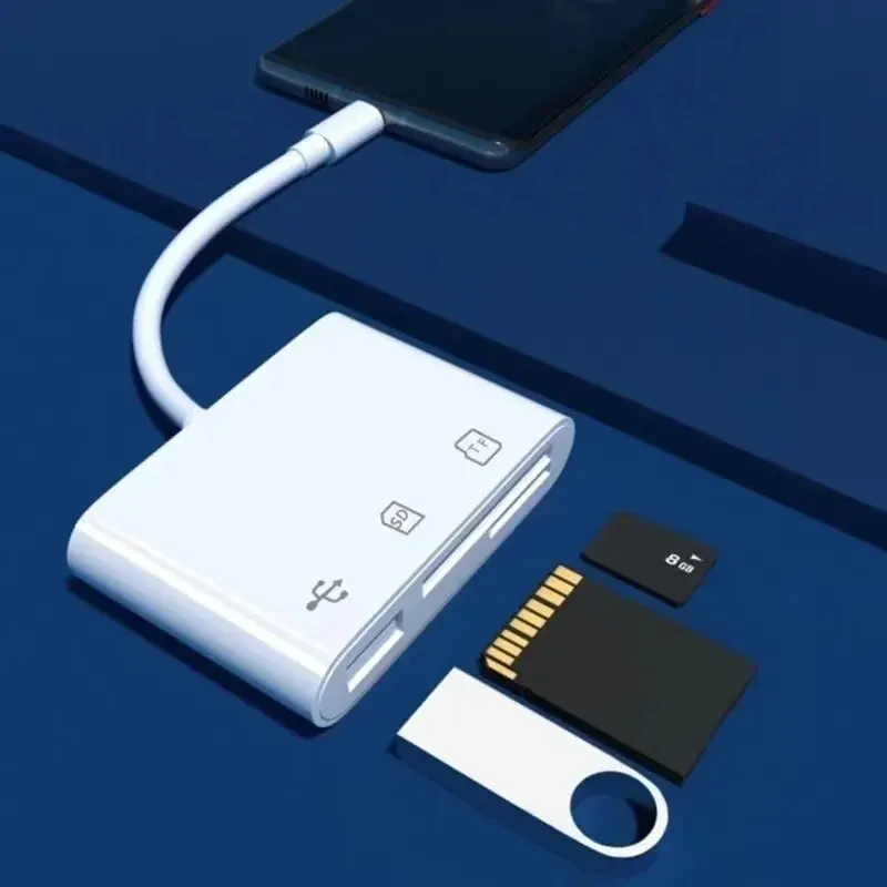 3-in-1 Type C Memory Card Reader OTG TF CF SD Adapter Compact Flash Writer For iPad Pro Huawei MacBook Samsung Xiaomi Camera