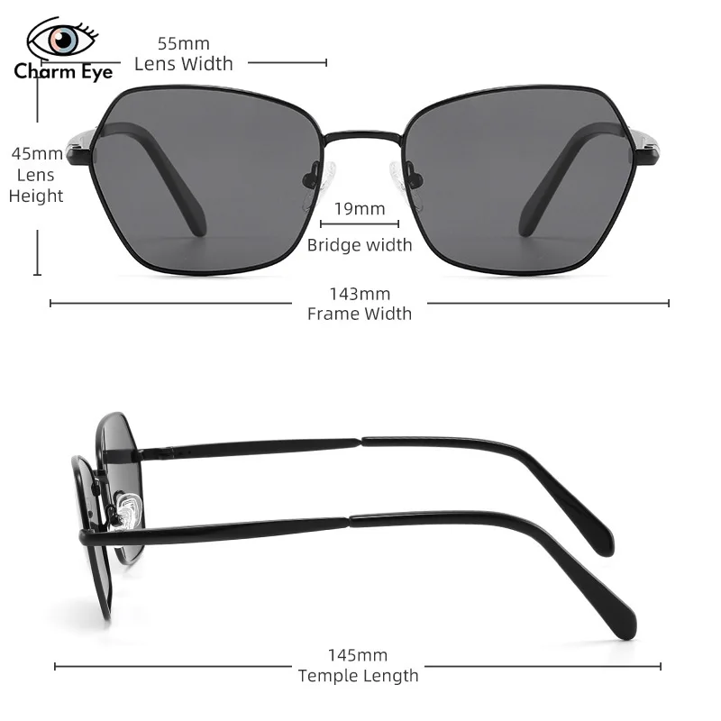 2025 جديد النساء النظارات الشمسية موضة ريترو مضلع المعادن شخصية في الهواء الطلق اليدوية الرجال القيادة نظارات شمسية مستقطبة UV400 #5