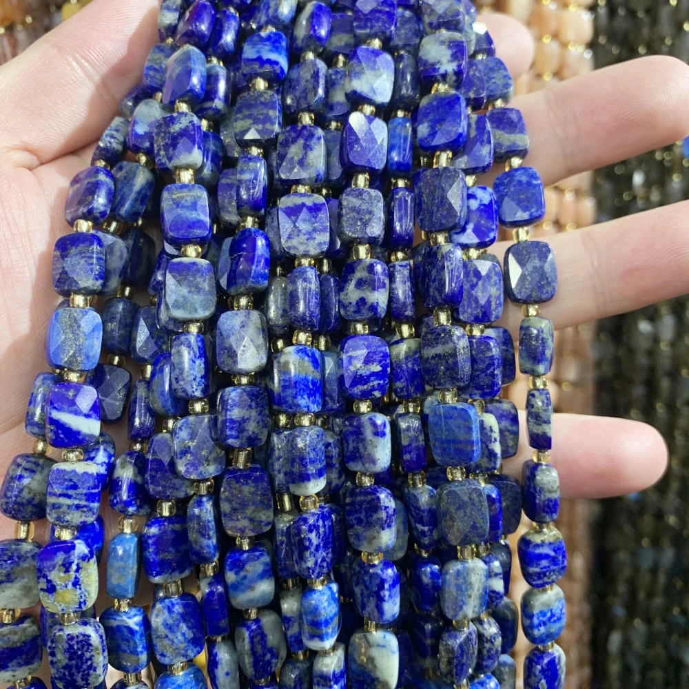 

Natural Lazuli Cordierite 8x10mm Faceted Rectangular Loose Beads Diy Bracelet Necklace For Jewelry Making Accessories