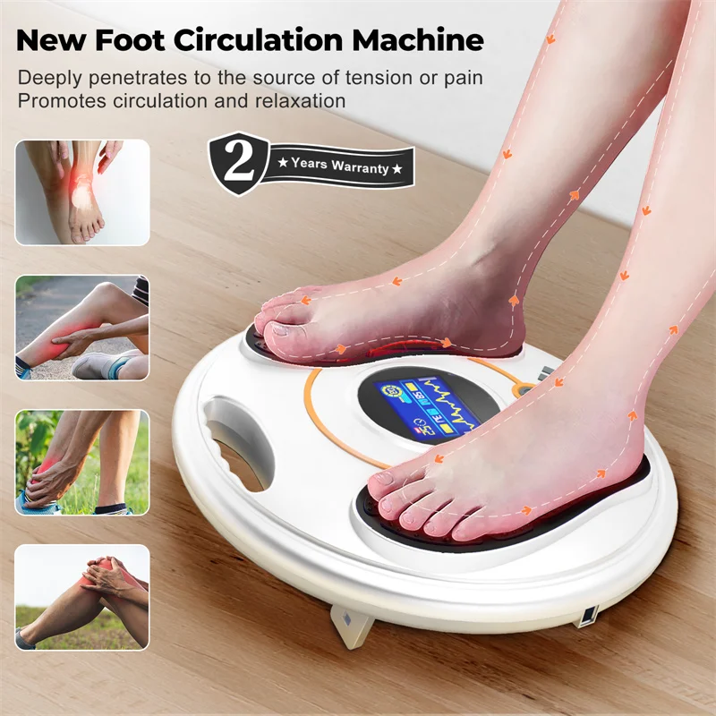 Electric TENS EMS Foot Massager Machine Oversea Stock with Remote for Improved Fitness and Blood Circulation