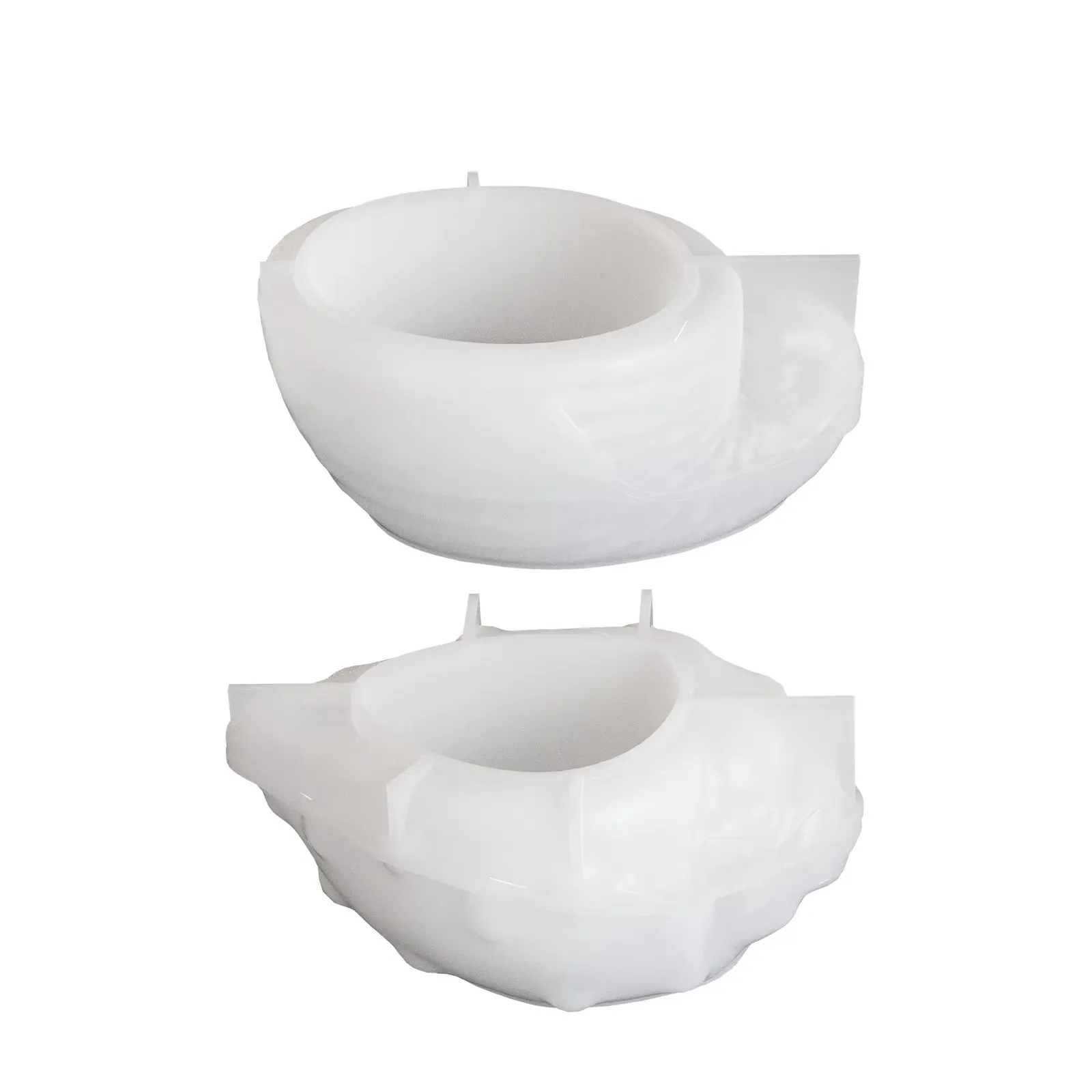 Conchiglia a strisce Aromaterapia Candela Tazza Stampo in silicone Gesso Ornamenti creativi Stampo in resina epossidica Artigianato fai da te Regalo Decorazione della casa