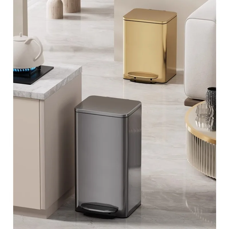 

Шаг на мусорном баке для домашнего использования, новинка 2025, кухня, гостиная, нержавеющая сталь, высокое качество, ванная комната, большая вместимость