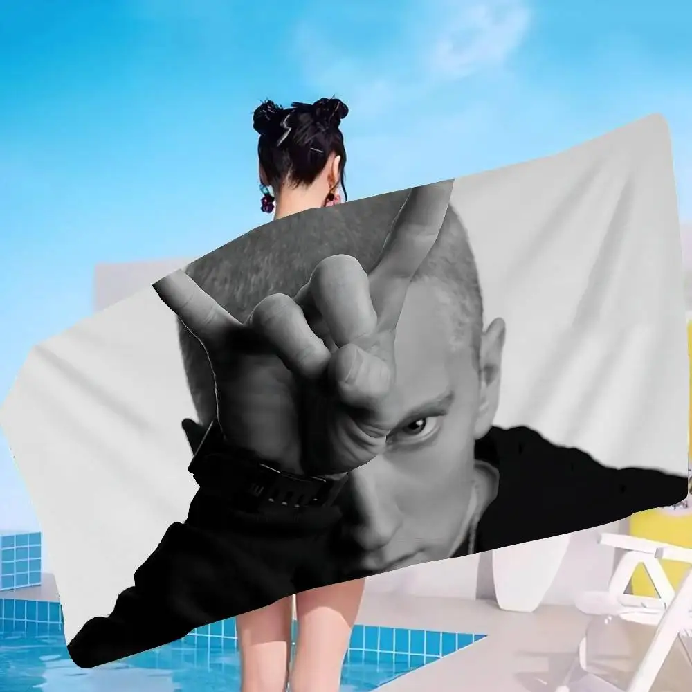 E-Eminem 8 Mile Hip Hop Microfiber Blanket Quick Drying Beach Towels Oversized Printing Super Absorbent Pool Towel Blanket