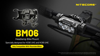 NITECORE BM06 Headlamp Bike Mount Specially designed for HC60 UHE and HC65 UHE