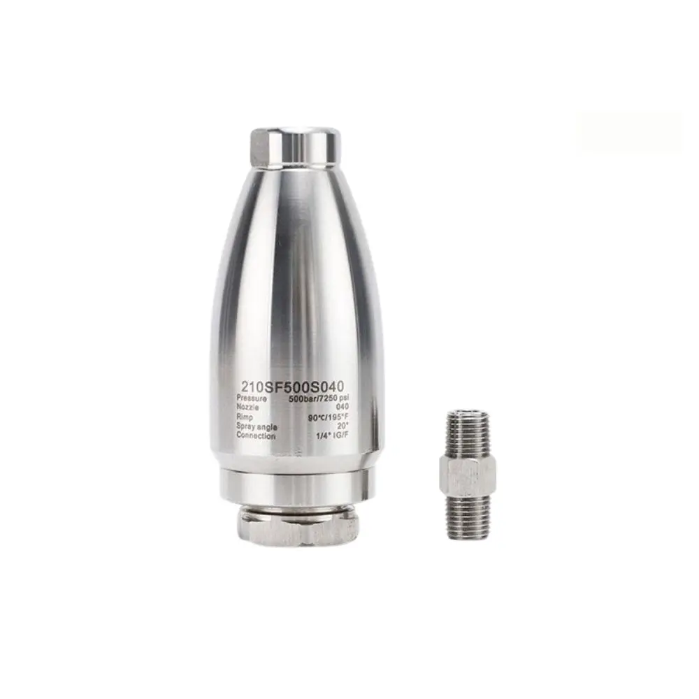 

WZAUTO 500bar 7350psi Quick Connect With Ceramic Core Stainless Steel Ceramics Turbo Rotating Nozzle For High Pressure Cleaning