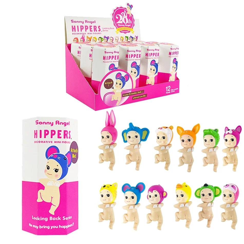 Sonny Angel Blind Box 20th Anniversary  hippers looking back Anime Figures Ornaments Dolls Fans Children Gifts Random 12pcs