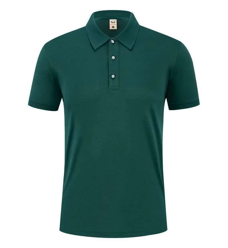 Men Solid Color Short Sleeve Polo Shirt Lapel Collar 3‑Buttons Placket Pique Fabric Soft Breathable Male Business Casual Summer