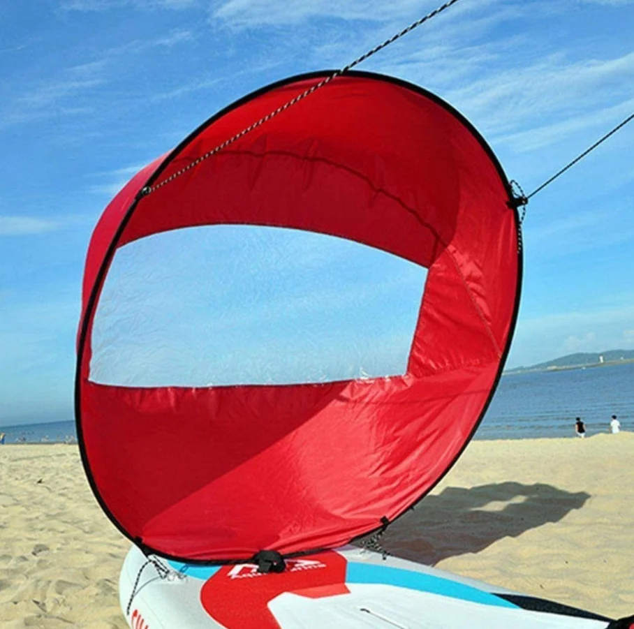 2024 hot selling inflatable sup kayak sail kayak wind sail folding stand up paddle board transparent window sail