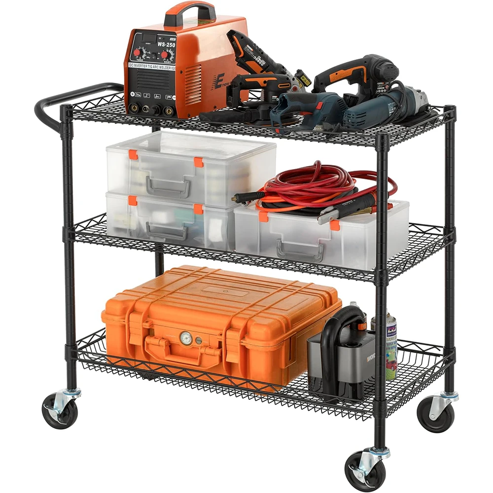 

Wholesale Custom 3-Tier Metal with Handle and Wheels