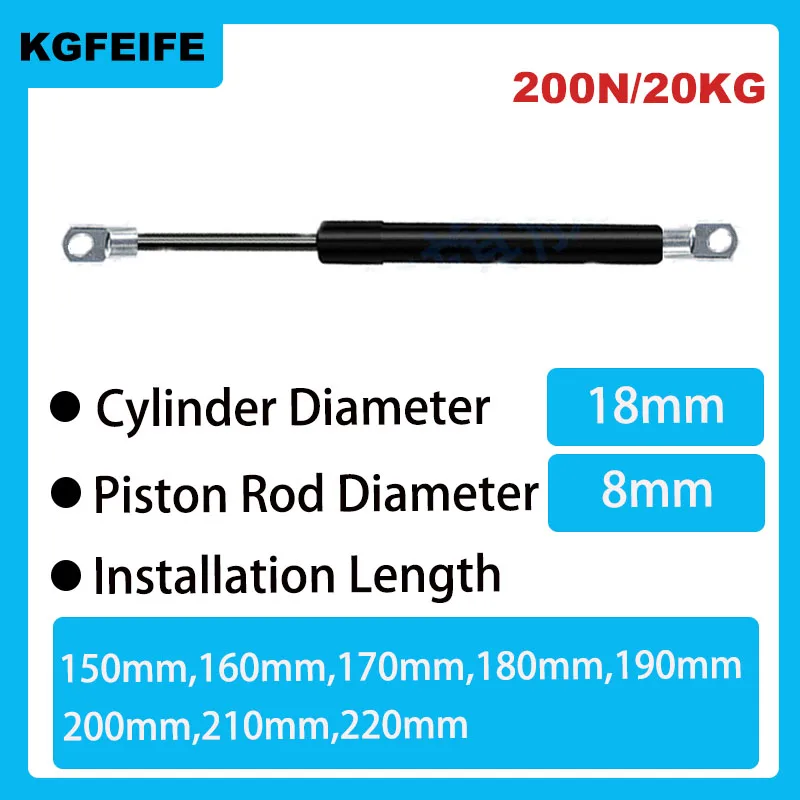 

1PC 150mm-220mm 20kg/200N Car hydraulic Lift Support Gas Strut Hydraulic Spring Hinge Kitchen Cupboard Hinge Furniture Hardware