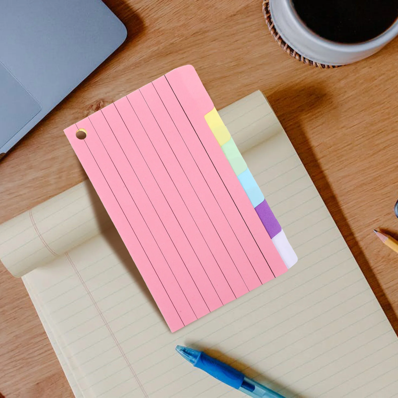 

Six 300 Pages Index Cards Note Pads Learning Office Spiral Ring Student Memo Pad Small Notebook Lined Paper Study