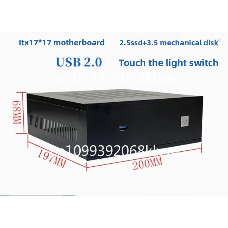 

MINI-шасси Маленькое шасси ITX, панель из алюминиевого сплава, поддержка основной платы 17*17, двойной жесткий диск