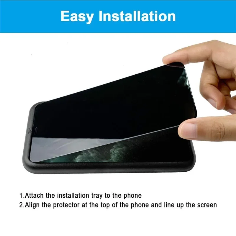 3 piezas vidrio de privacidad negro para iPhone 11 12 13 14 15 16 Pro XS Max XR, protectores de pantalla antiespía para iPhone 7 8 Plus SE 2020 3