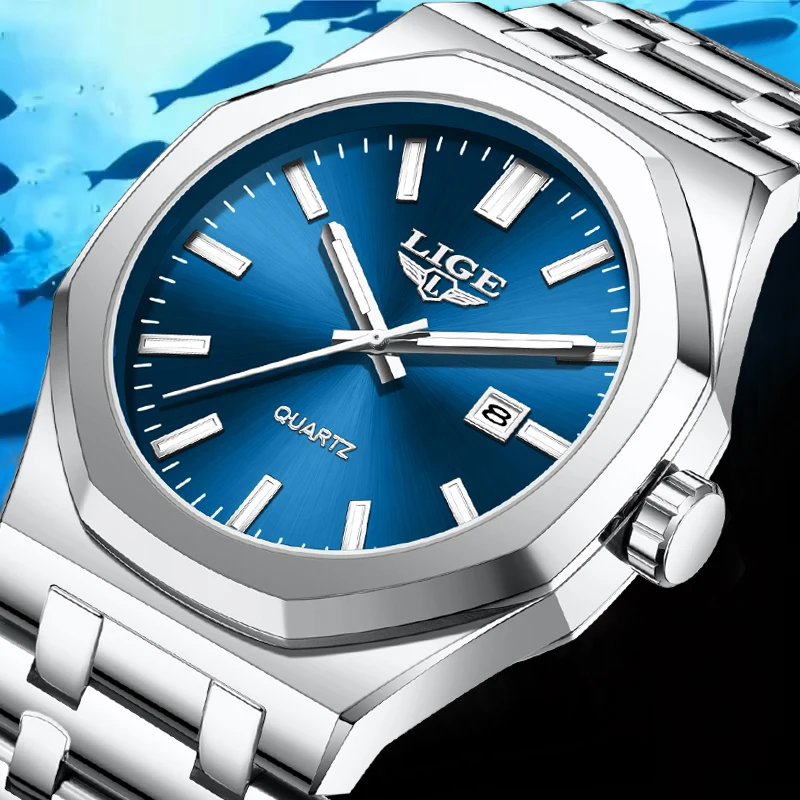 Relogo Masculino LIGE Business Watch Men Outdoor Sports Waterproof Luminous Man Wristwatch Top Brand Luxury Men's Quartz Watches