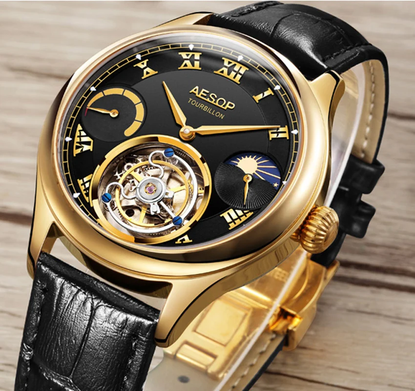 AESOP Flying Tourbillon Men's Watch Luxury Men's Mechanical Watch