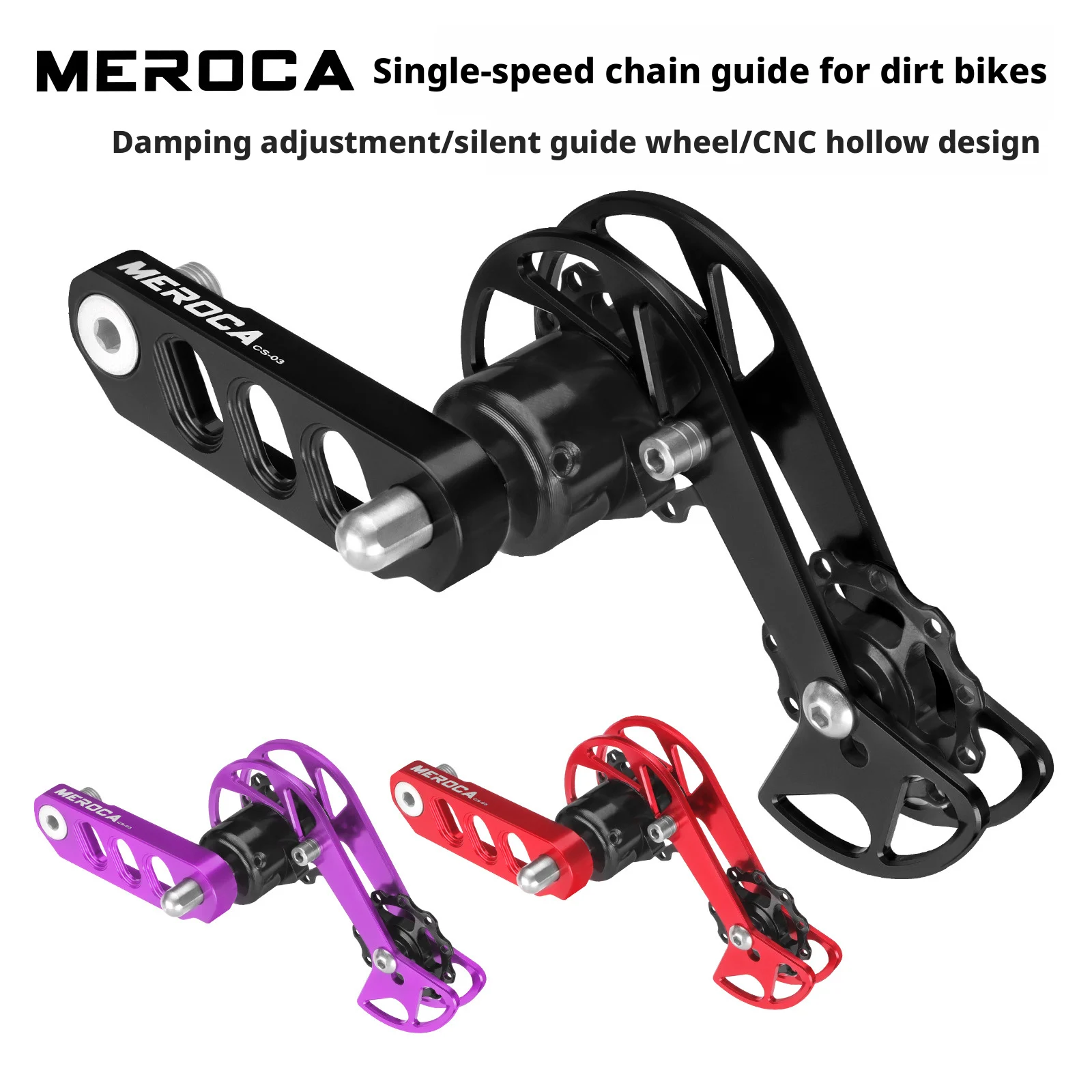 

Bicycle Single Speed Chain Tensioner Rear Derailleur Aluminum Alloy MTB Bike Chain Stabilizer Chain Guide Cycling Accessories