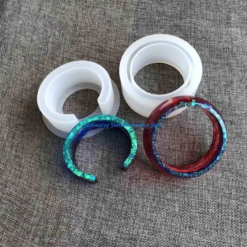 573B Silicone Resin Mold DIY C-Shaped Bangle Casting Molds DIY Craft 3D Mold for Art Craft Making Handmade for Children