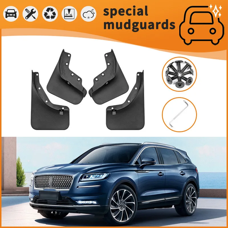 For 18-24 Lincoln Navigator Nautilus models Mudguards Fender Mudflaps Front Rear Flares Splash Guards Cover Car Accessorie